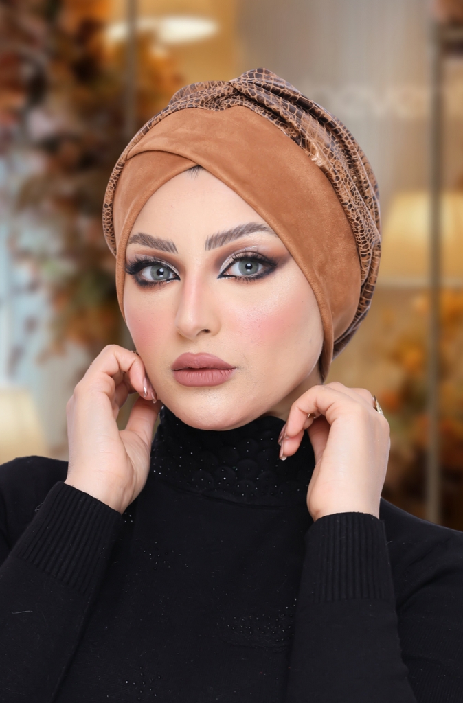 Turban Crocs one piece leather - Smile Turbans - 1023