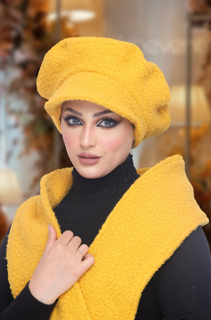 Beret & Scarf Beret wool - Smile Turbans - 1033