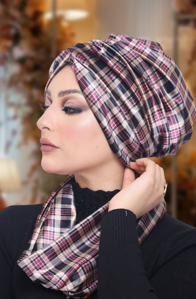 Turban  & Scarf Crocs one piece velvet - Smile Turbans - 1038
