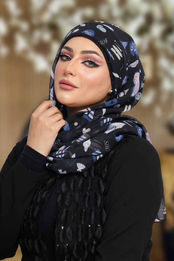 Hijab Ready-made hijab without pins chiffon - Smile Turbans - 1120