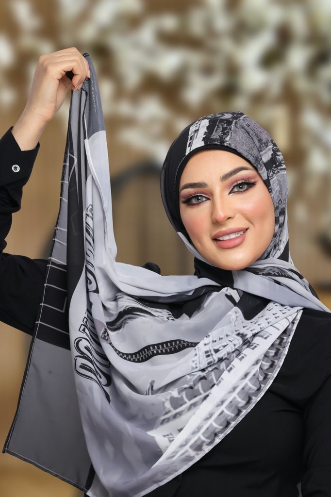 Hijab Ready-made hijab without pins chiffon - Smile Turbans - 1128