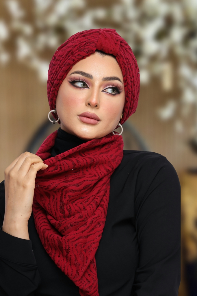 Turban  & Scarf Crown one piece Dantel - Smile Turbans - 1149