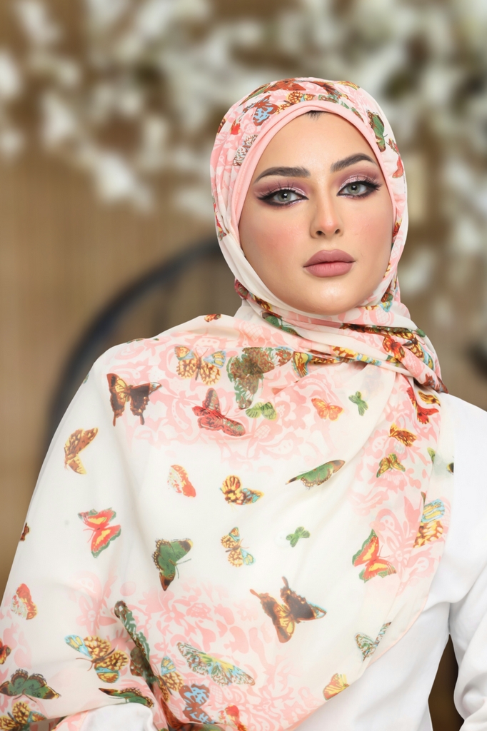 Hijab Ready-made hijab without pins chiffon - Smile Turbans - 1163