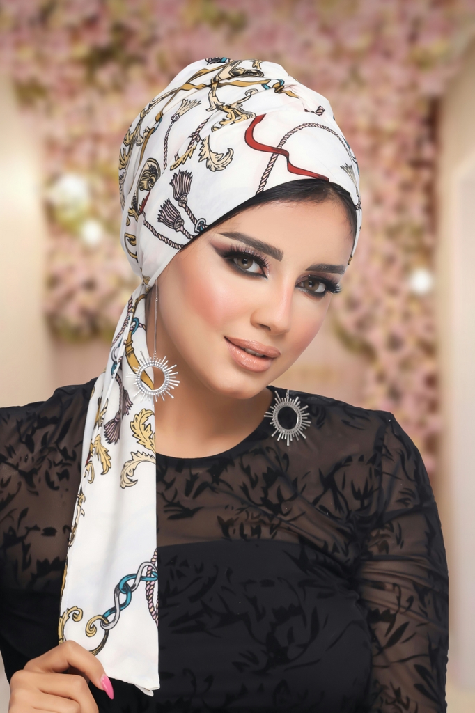 Turban Multi way tie Rosaline material - Smile Turbans - 1209