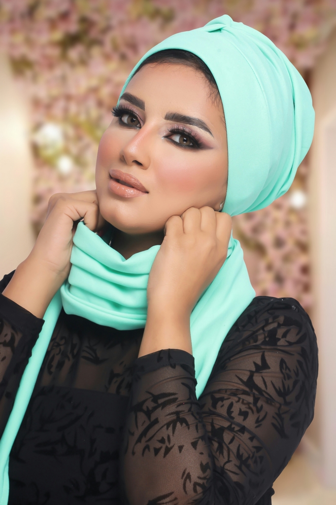 turban Drape two pieces crepe - Smile Turbans - 1211
