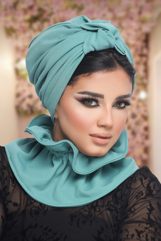 Turban  & Scarf Artichoke crepe material - Smile Turbans - 1223