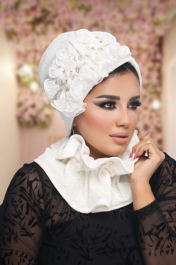 Turban  & Scarf Shabu Tulle Material - Smile Turbans - 1239