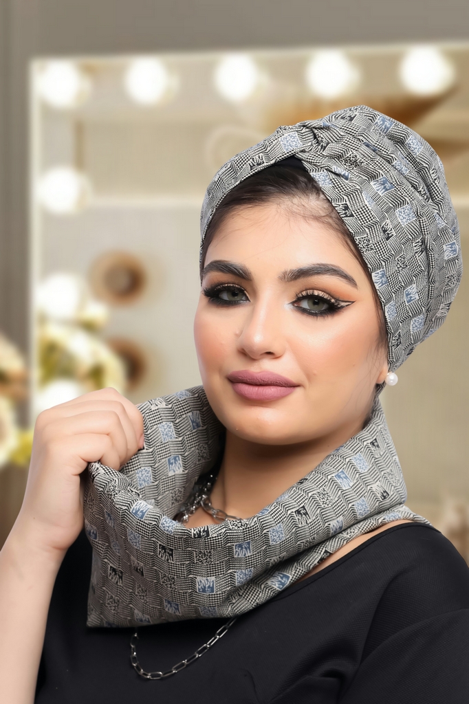 Turban  & Scarf Crocs one piece Rosaline material - Smile Turbans - 1244