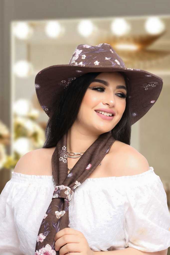 Bucket Hat & Scarf Bucket Hat Lacoste material - Smile Turbans - 1262