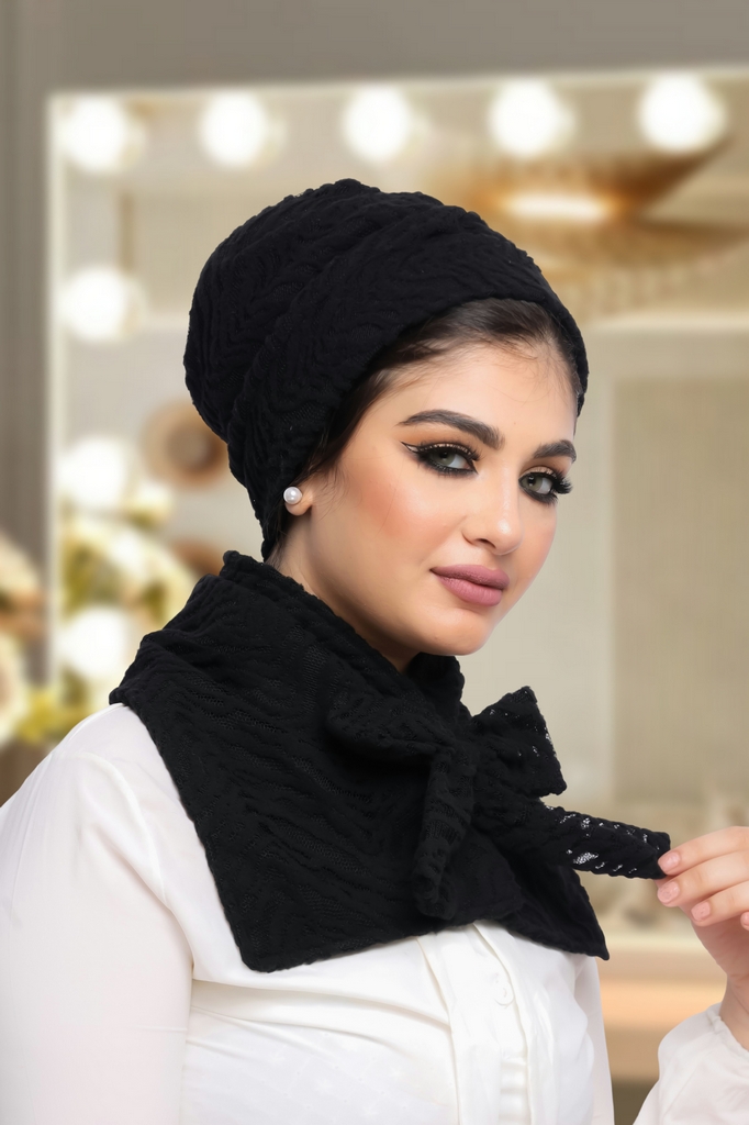 Turban  & Scarf Drape one piece Dantel - Smile Turbans - 1265
