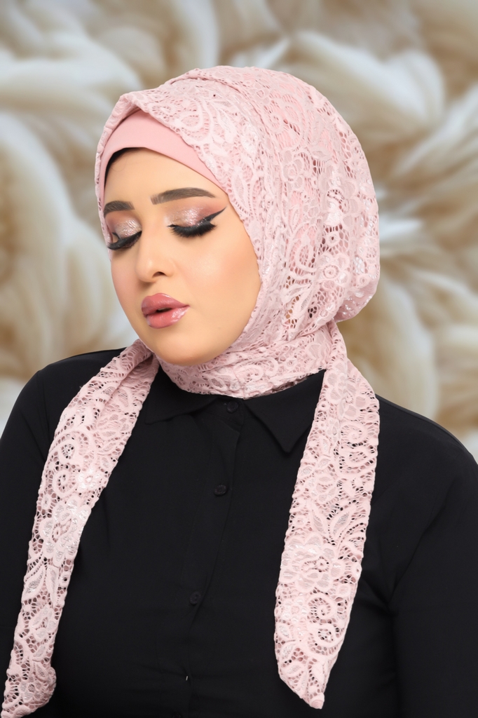 Hijab Ready-made hijab without pins dantil - Smile Turbans - 1271