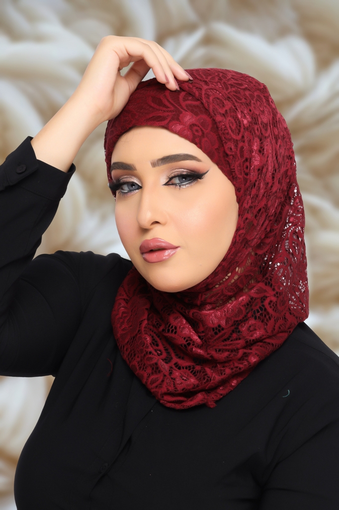 Hijab Ready-made hijab without pins dantil - Smile Turbans - 1272