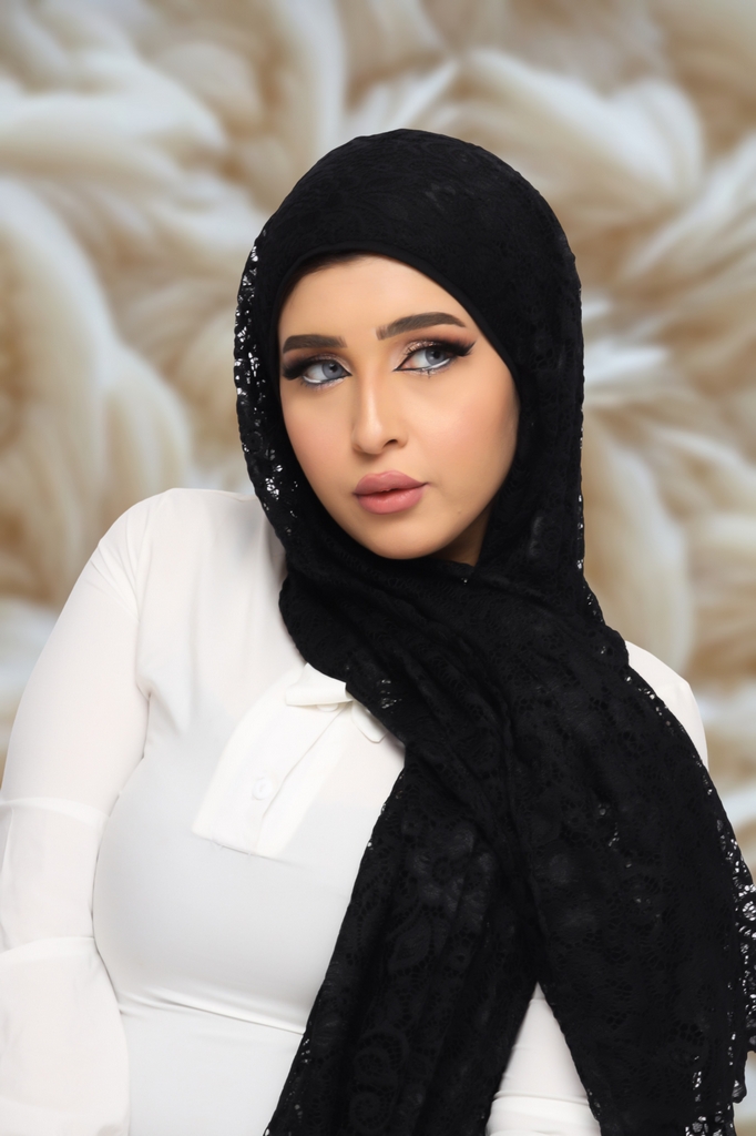 Hijab Ready-made hijab without pins dantil - Smile Turbans - 1276