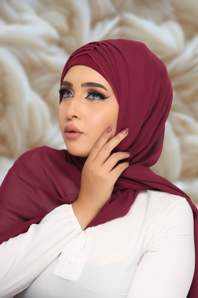Hijab Ready-made hijab without pins chiffon - Smile Turbans - 1282