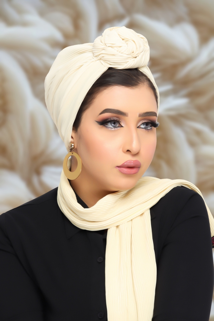 Turban  & Scarf cupcake Bliss satin material - Smile Turbans - 1296