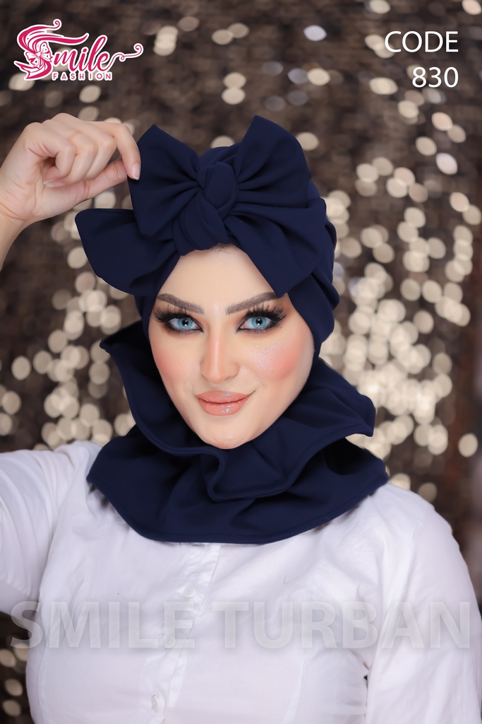 Turban  & Scarf bow crepe material - Smile Turbans - 1300