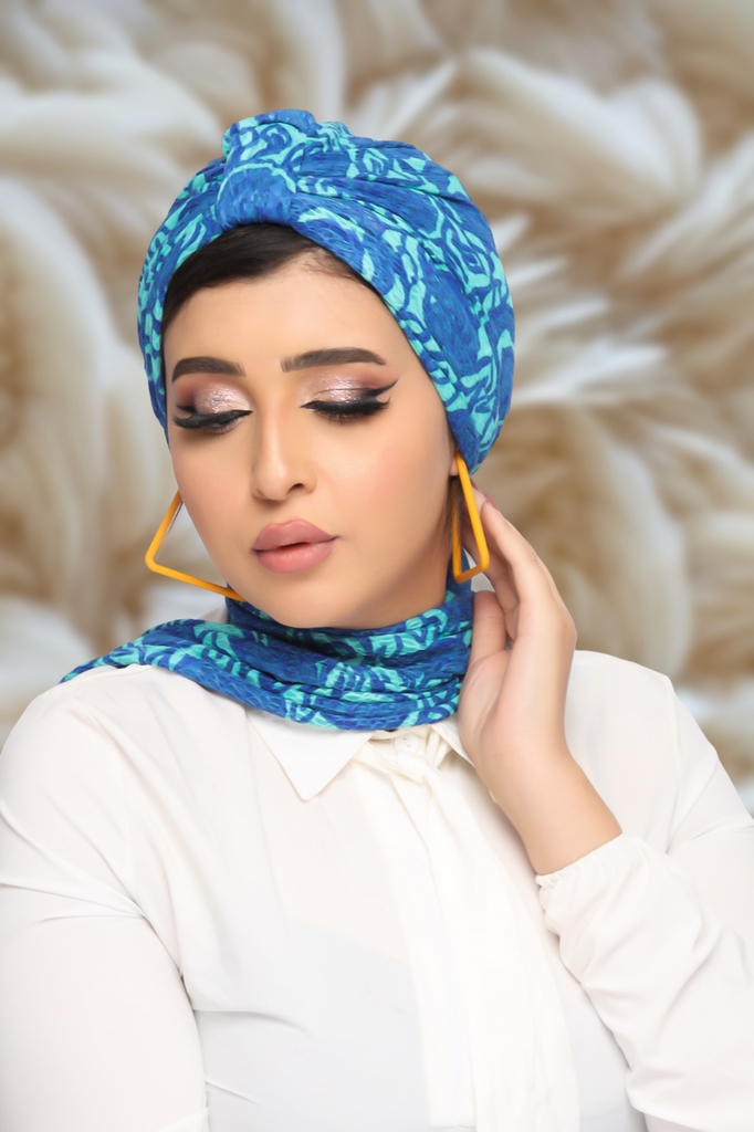 Turban  & Scarf Crocs one piece Lycra material - Smile Turbans - 1301