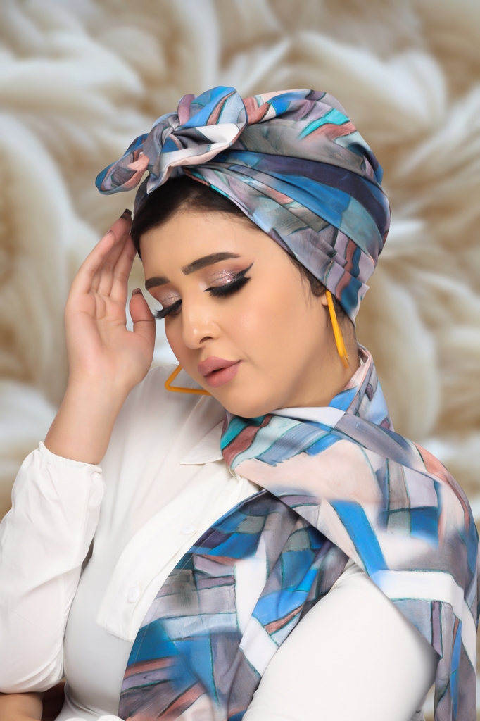 Turban  & Scarf bow Soft material - Smile Turbans - 1302