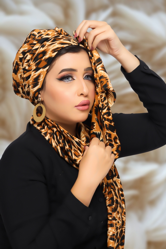 Turban  & Scarf Scotch crepe material - Smile Turbans - 1311