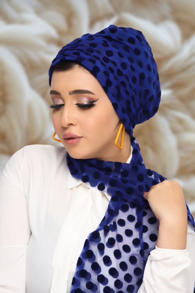 Turban  & Scarf Scotch Tulle Material - Smile Turbans - 1312