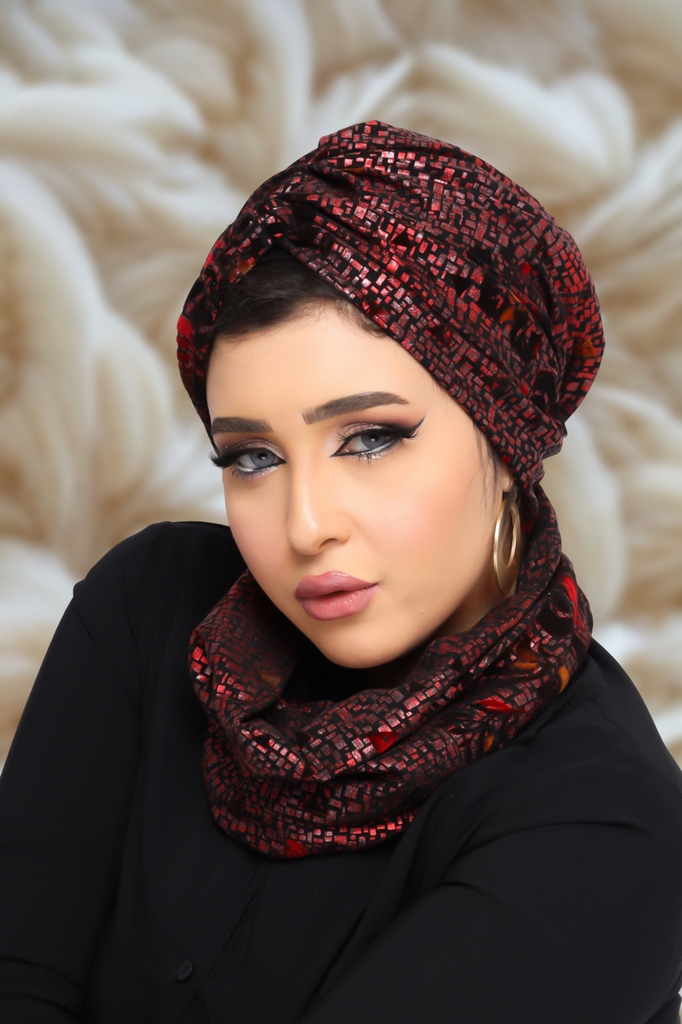 Turban  & Scarf cross disco - Smile Turbans - 1324
