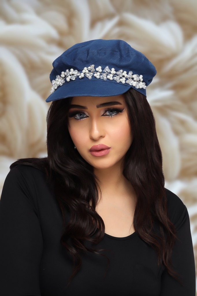 Beret Beret cap with accessories jeans - Smile Turbans - 1328