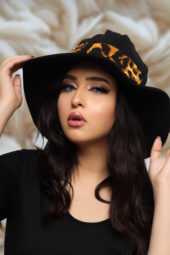 Bucket Hat & Scarf Bucket Hat crepe material - Smile Turbans - 1336