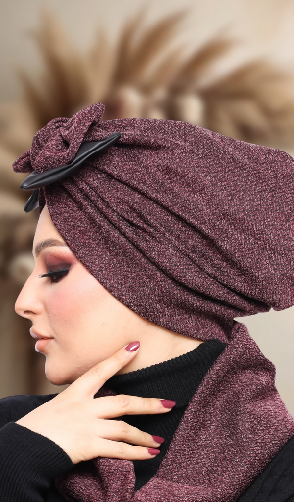 Turban  & Scarf Bow wool - Smile Turbans - 1341