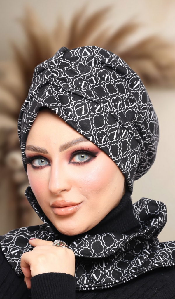Turban  & Scarf Crocs one piece Wool - Smile Turbans - 1346