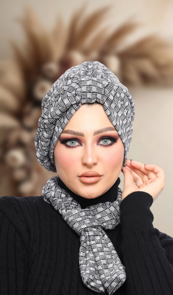 Turban  & Scarf plexus Wool - Smile Turbans - 1356