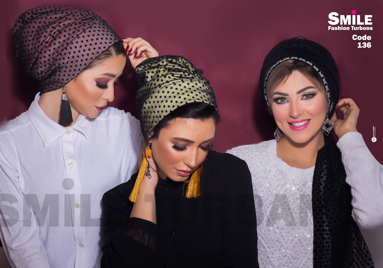 Turban tie two piece Tulle - Smile Turbans - 136