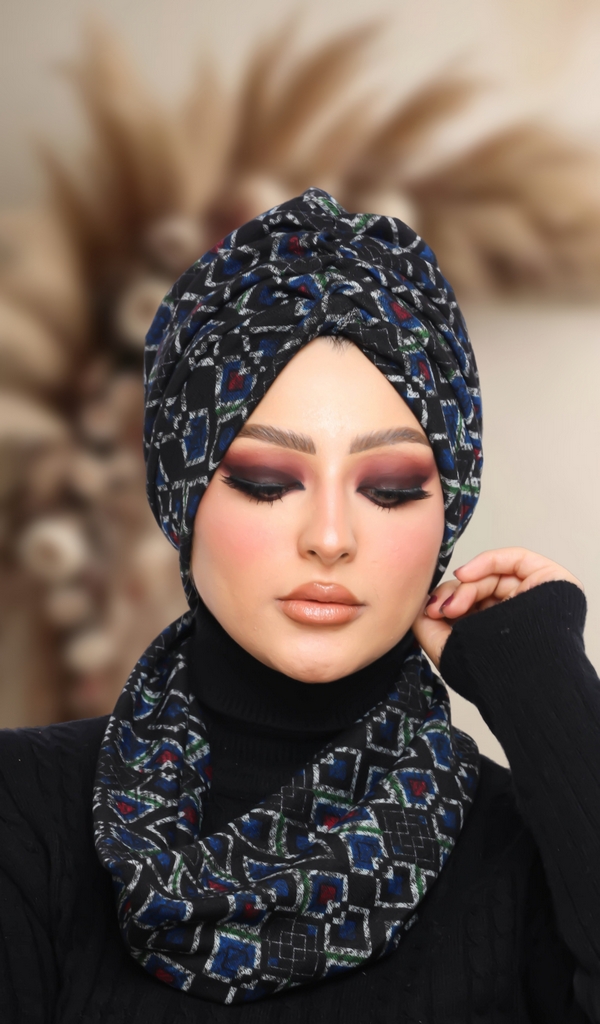 Turban  & Scarf Crocs one piece Wool - Smile Turbans - 1368