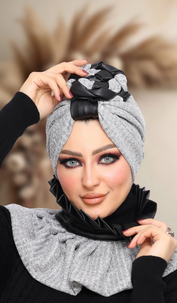 Turban  & Scarf cupcake Rib - Smile Turbans - 1373