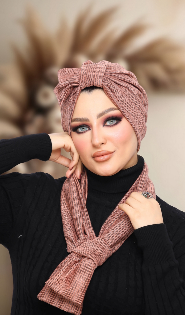 Turban  & Scarf Half a bow Brooch - Smile Turbans - 1376