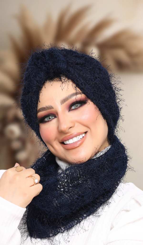 Turban  & Scarf Crown one piece Fur - Smile Turbans - 1386