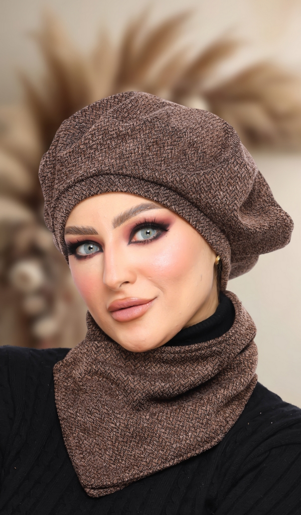 Beret & Scarf Beret wool - Smile Turbans - 1403