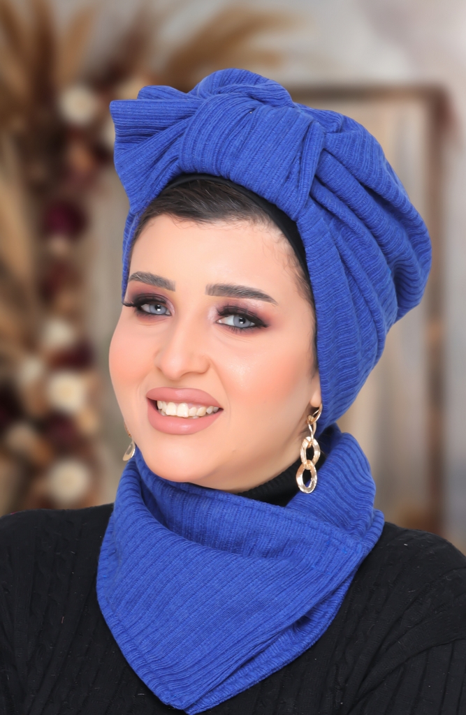Turban  & Scarf butterfly one piece Rib - Smile Turbans - 1426