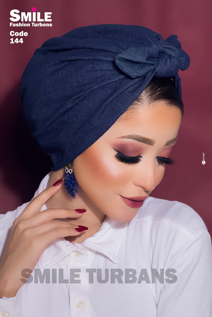 Turban cap denim - Smile Turbans - 144