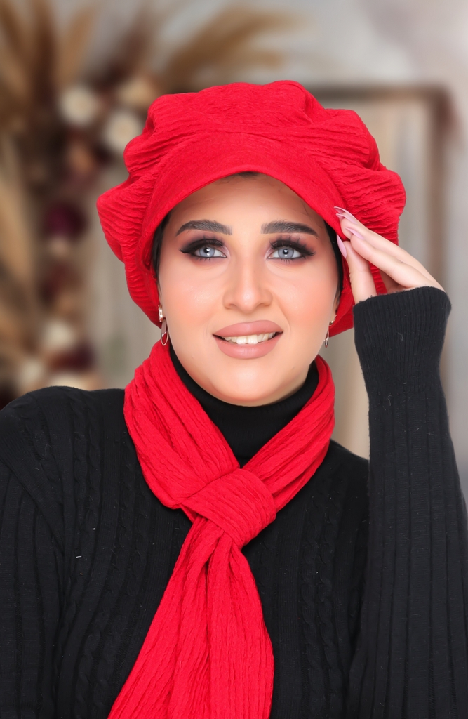 Beret & Scarf Beret Cap blisih - Smile Turbans - 1478