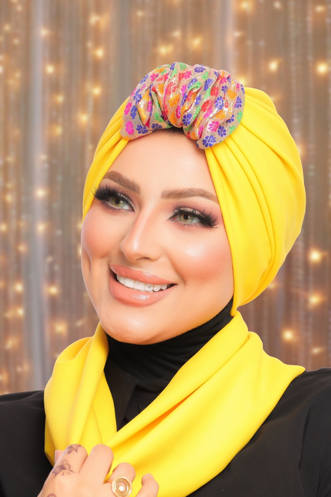 Turban  & Scarf Crown one piece crepe - Smile Turbans - 1491