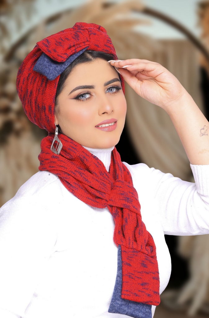 Turban  & Scarf Half a bow, one piece knitwear - Smile Turbans - 1632