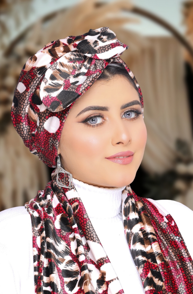 Turban  & Scarf Wire velvet - Smile Turbans - 1642