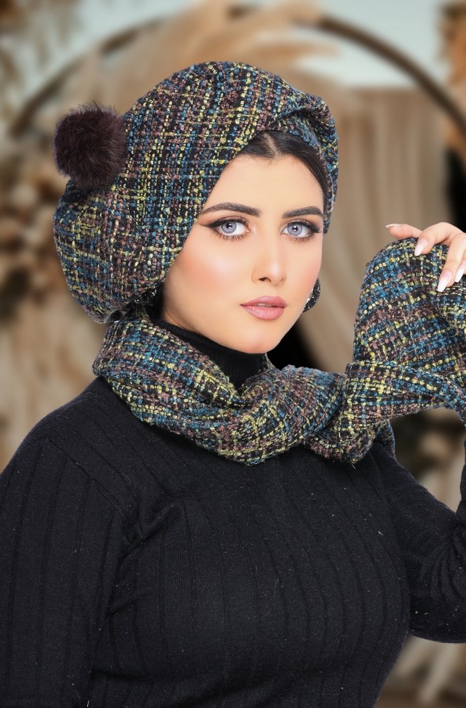 IceCap  & Scarf IceCap  knitwear - Smile Turbans - 1662