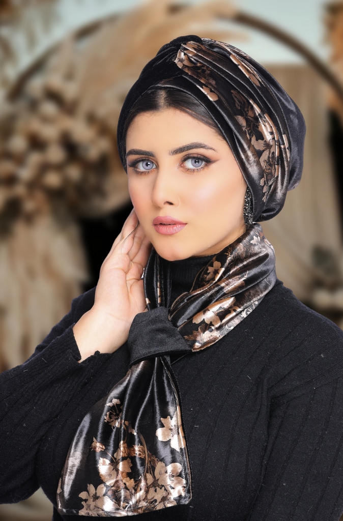 Turban  & Scarf Crocs one piece velvet - Smile Turbans - 1663