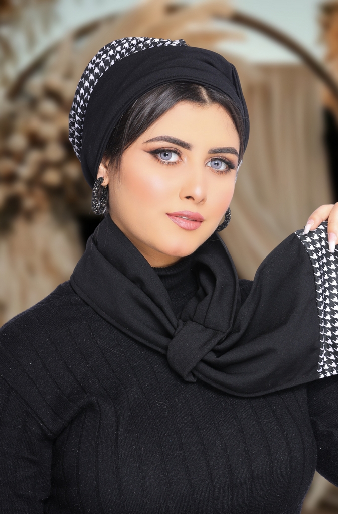 Turban  & Scarf Multi-way Rosaline material - Smile Turbans - 1681