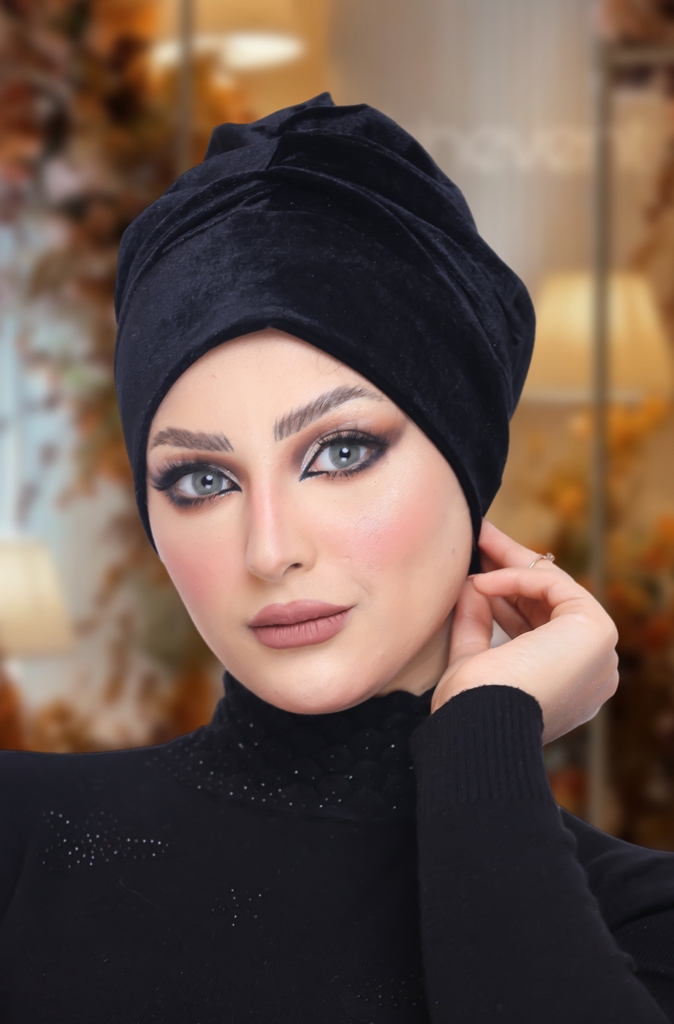 Turban  & Scarf Darby one piece velvet - Smile Turbans - 1697