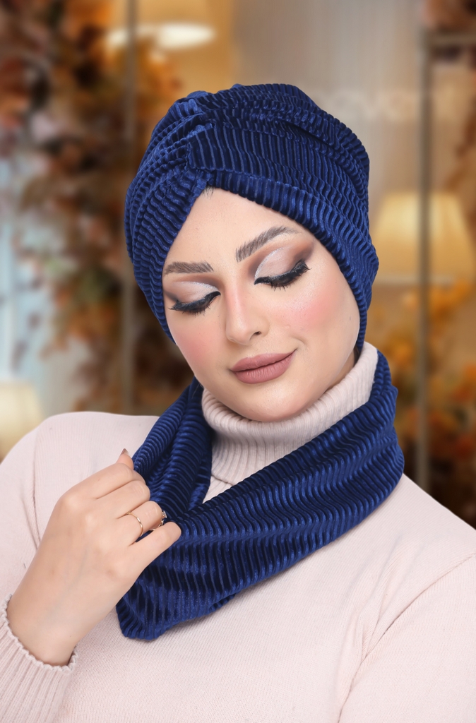 Turban  & Scarf beret leather - Smile Turbans - 1718