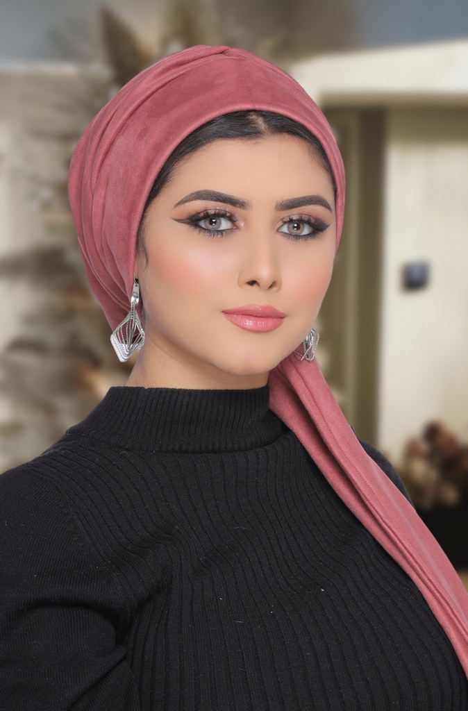 Turban Multiple ways to connect it suede - Smile Turbans - 1728