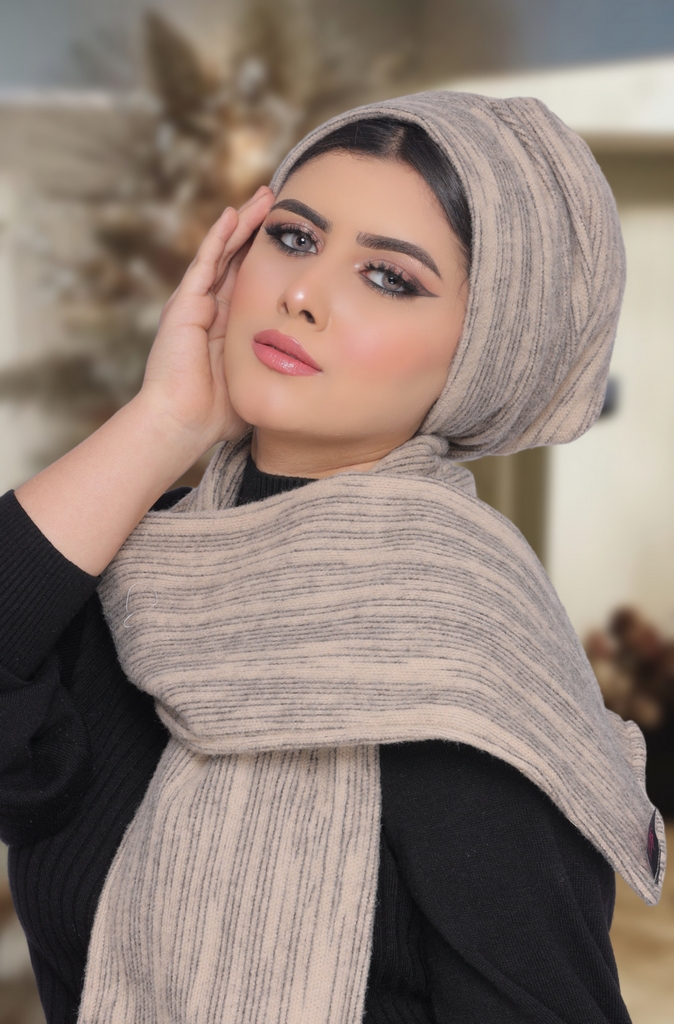 Turban  & Scarf Darby one piece Wool - Smile Turbans - 1756