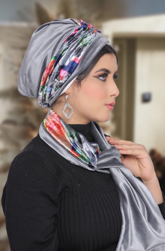 Turban  & Scarf Crocs one piece velvet - Smile Turbans - 1771